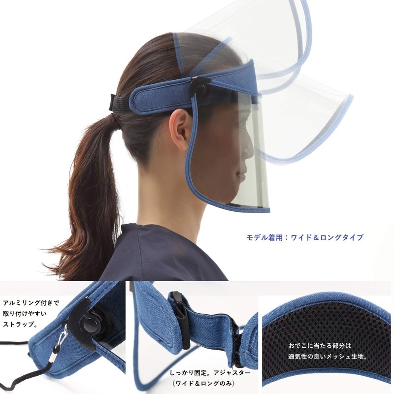 [Showa Koku] Polarized Face Visor, Denim