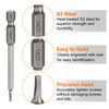 sourcing map 5pcs Magnetic Triangle Screwdriver Bit TA23 1/4" Hex