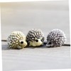 BESPORTBLE 3sets Cartoon Animal Miniature -Resin Hedgehog Ornament Perfect for