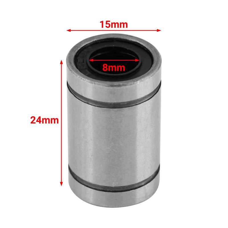 Lm8uu Double Linear Motion Bearing 8 mm Sealed Cylinder Linear