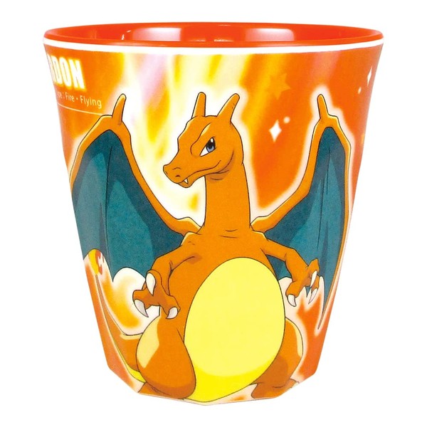 Tees Factory PM-5525508RD Pokemon Melamine Cup, Starlight, Charizard, 9.1 fl oz (270 ml)