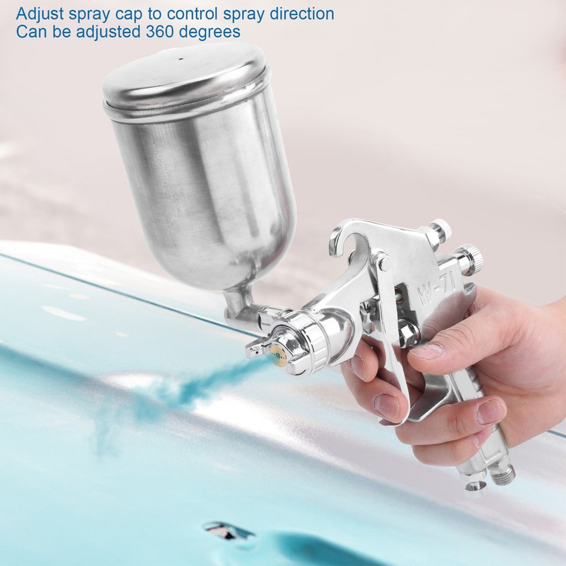 Spray Gun Set Upper Pot Gravity Feed Paint 1.8mm Fluid