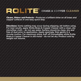 Rolite RBCC1# Brass & Copper Cleaner Instant Cleaning & Tarnish Removal, 1 lb