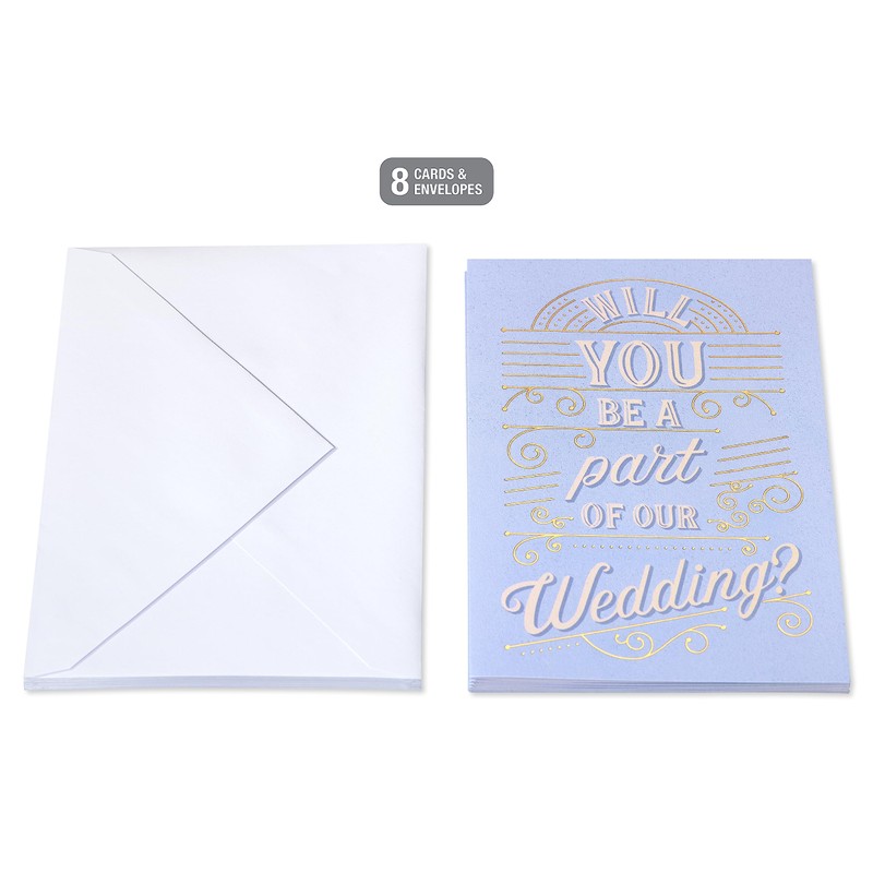 American Greetings Blank Wedding Invitations, (8-Count)