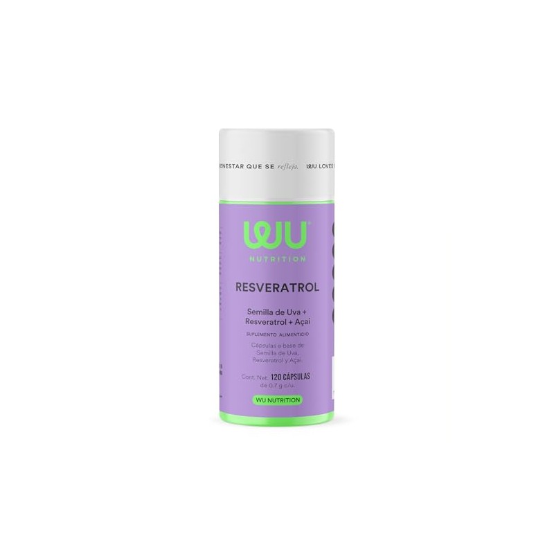 Nutrition Resveratrol Semilla Uva Acaí Berry Antioxidante 120 Cápsulas Meses