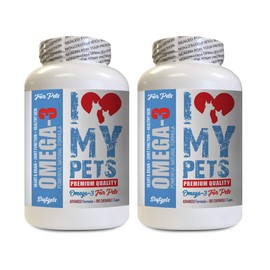Anti inflammatory Supplement for Dogs - Omega 3 Fatty ACIDS for Pets - Dogs and Cats - Premium Health - Dog Omega - 360 Softgels (2 Bottles)