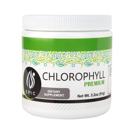 Suplemento dietético en polvo de clorofila premium. Clorofila natural que es potente y eficaz, fácil de llevar                                        