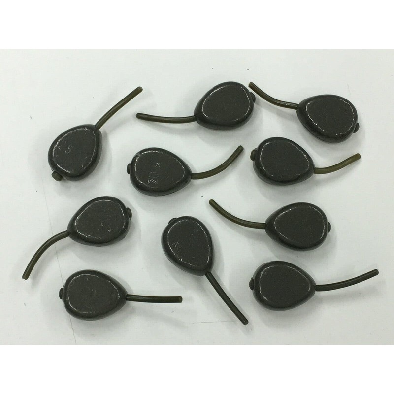 Pack of 10 x Flat Pear Inline Fishing Casting Ledger.