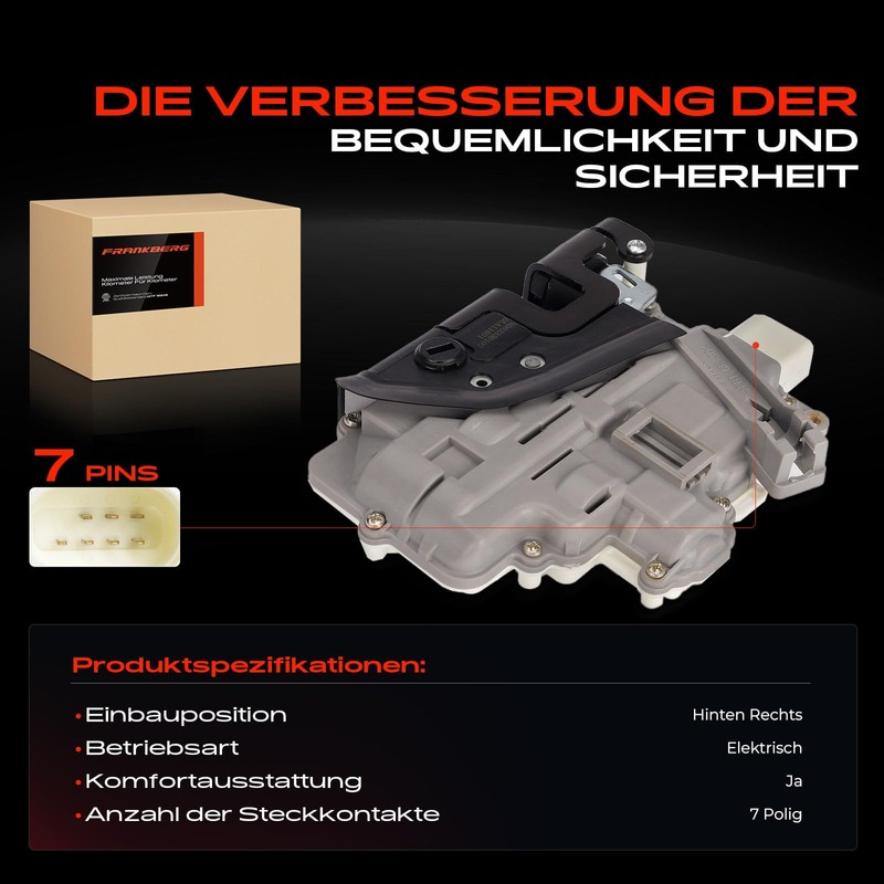 Frankberg Rear Right Door Lock Compatible with A4 8K2 B8
