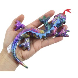 Curious Minds Busy Bags Set of 5 - Lizard Sand Filled Animal Toy - Heavy Weighted Sandbag Animal Plush Bean Bag Toss - Shimmering Glitter Gecko Sensory, Stress, Fidget Toy ADHD Special Needs Soothing