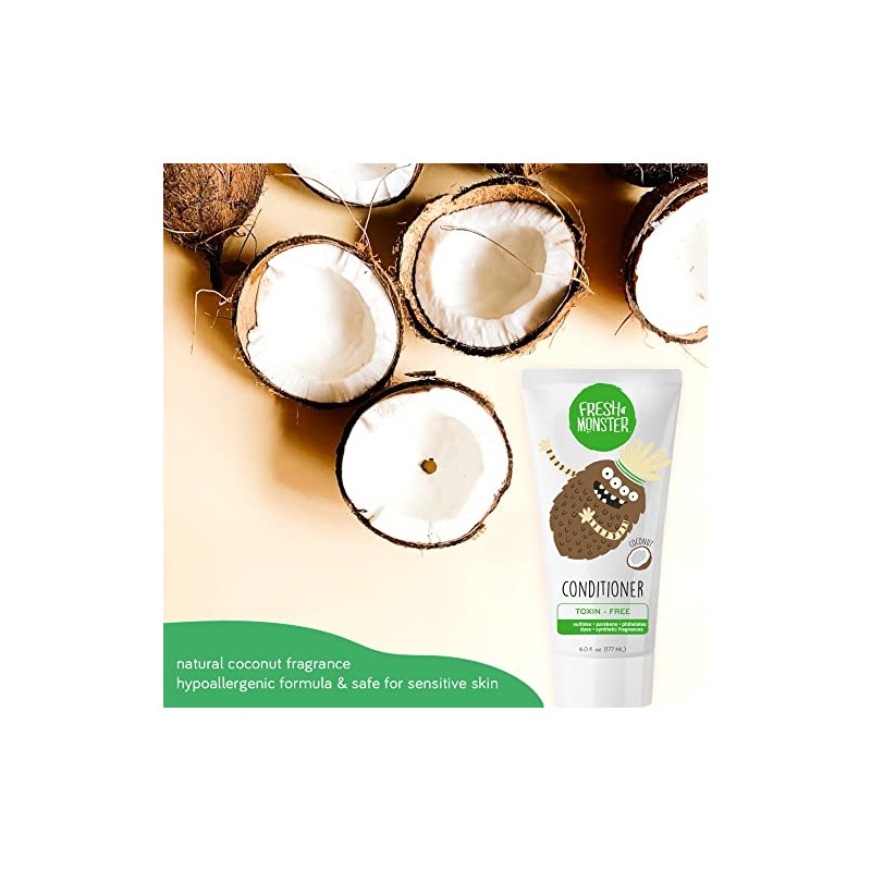 Fresh Monster Acondicionador natural para el cabello de niños, sin