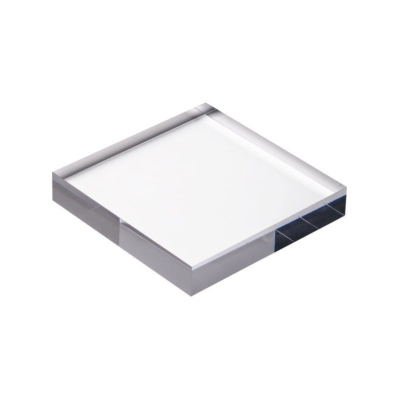 CiaoHER 1in Thickness 4in Square Acrylic Cube Display Block Clear
