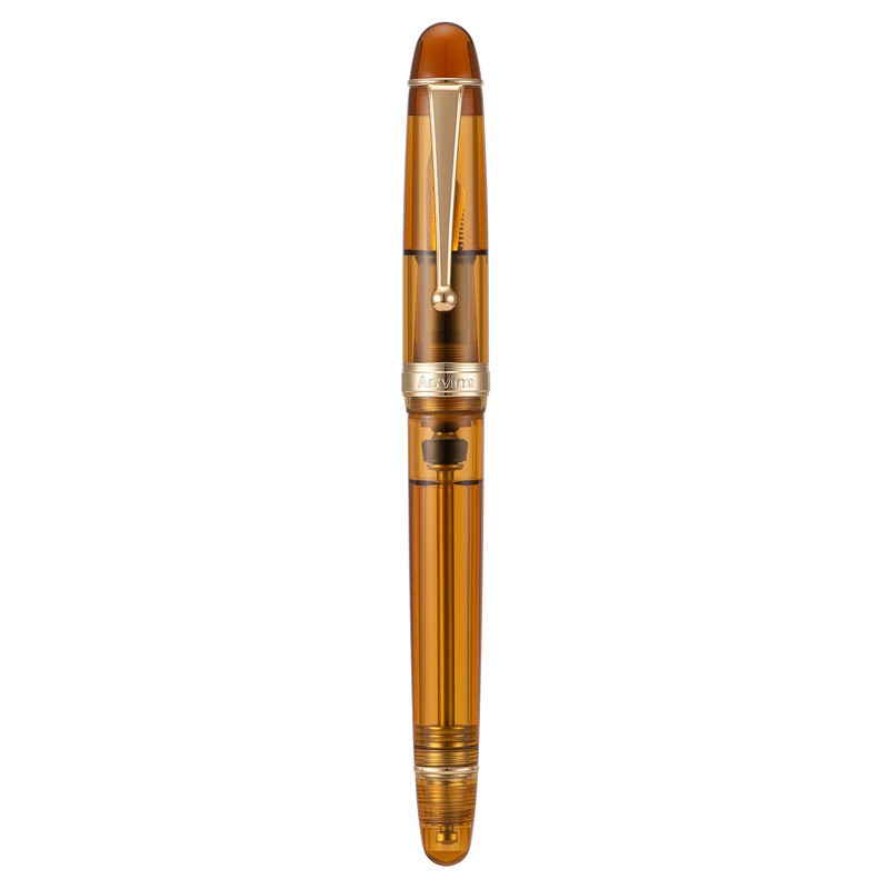 Asvine V126 Vacuum Filling Fountain Pen Fine Nib, Transparent Brown