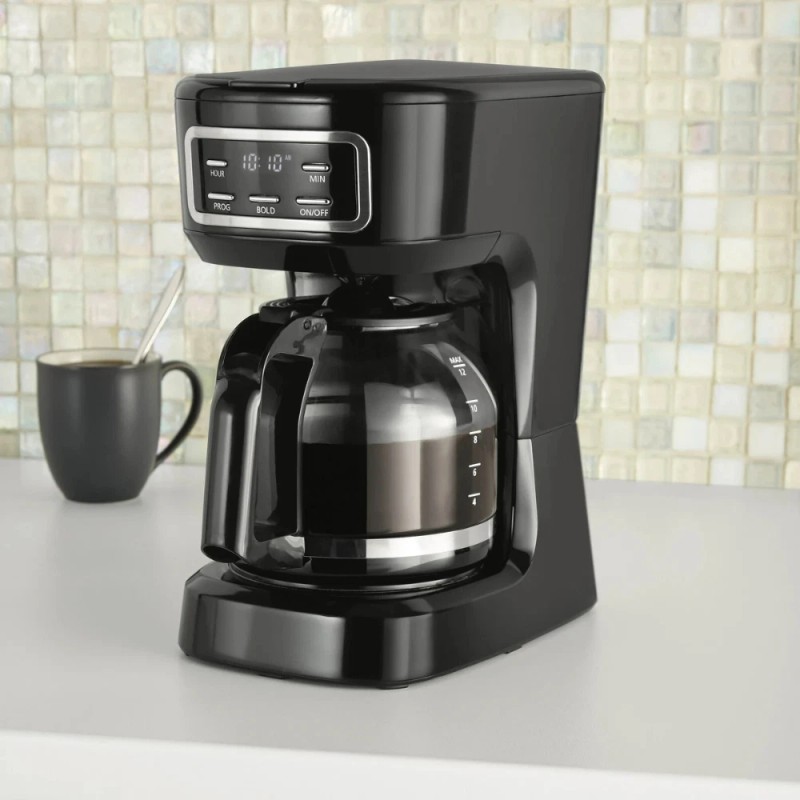 Mainstays 12-Cup Programmable Drip Coffee Maker Black CM1449-UL Auto Shut-Off