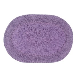 Home Weavers Double Ruffle Collection 100% Cotton Bathroom Rugs Set, Washable Rug, Extra Soft and Absorbent Bath Rug, Kitchen Mat, Bath Mat Set, Bath Floor Mat Non Slip, 17"x24" Rectangle, Purple