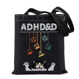 FUNYSO Video Game Gift, D&D Player Gifts, Dungeons and Cat RPG Gift, DND Player, Cat Lover, Gift Carry Bag, Adhd Video Game Uk