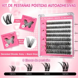 96pzs Pestañas Postizas Kit Con Rizador De Pestañas Y Pinzas