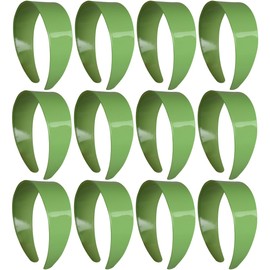 One Dozen 2 Inch Plastic Headbands with Teeth - Light Green