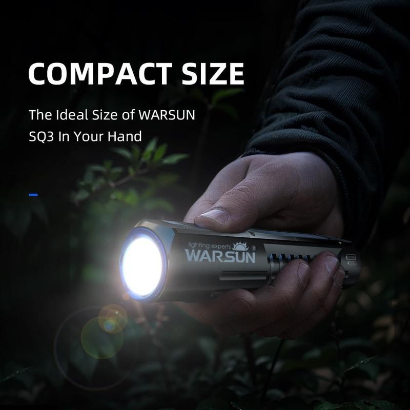 Warsun Rechargeable Flashlight High Lumens 8 Lighting Modes Portable Waterproof