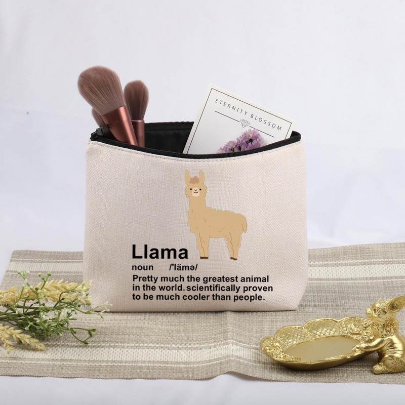 JNIAP Llama Lover Gift Llama Definition Cosmetic Bag Wildlife Farm