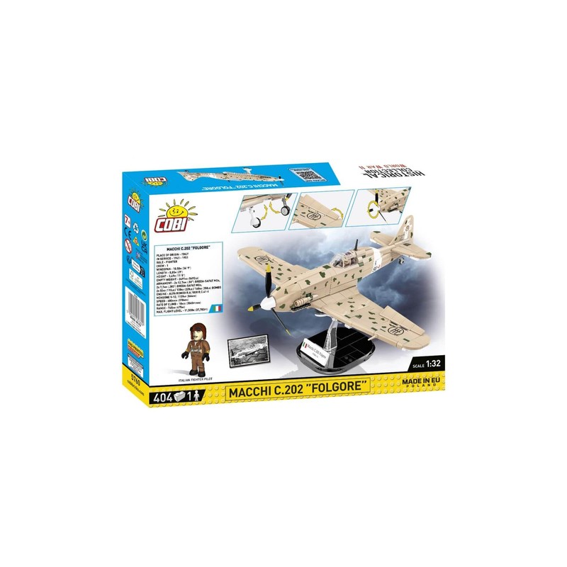 COBI Macchi C.202 Folgore | 405 Pieces | Aeroplane Construction