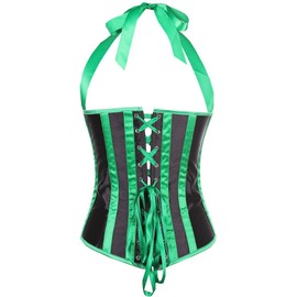 Alivila.Y Fashion Womens Burlesque Lace Underbust Corset Bustier 831-Green-M