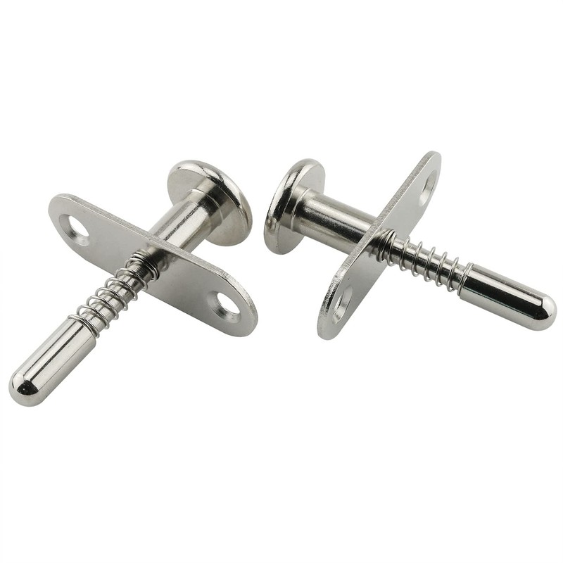 HJGarden 2PCS Stainless Steel Plunger Latches Spring-Loaded Spring Latch