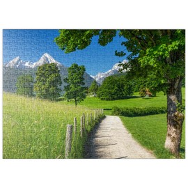 MyPuzzle Nature Adventure Trail at Bischofswiesen near Berchtesgaden with a view to the Watzmann - Premium 500 Piece Puzzle - MyPuzzle Special Collection by Puzzle Galaxy