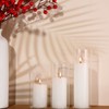 Shihanee Set of 6 Pillar Candles with Glass Cylinder Vases