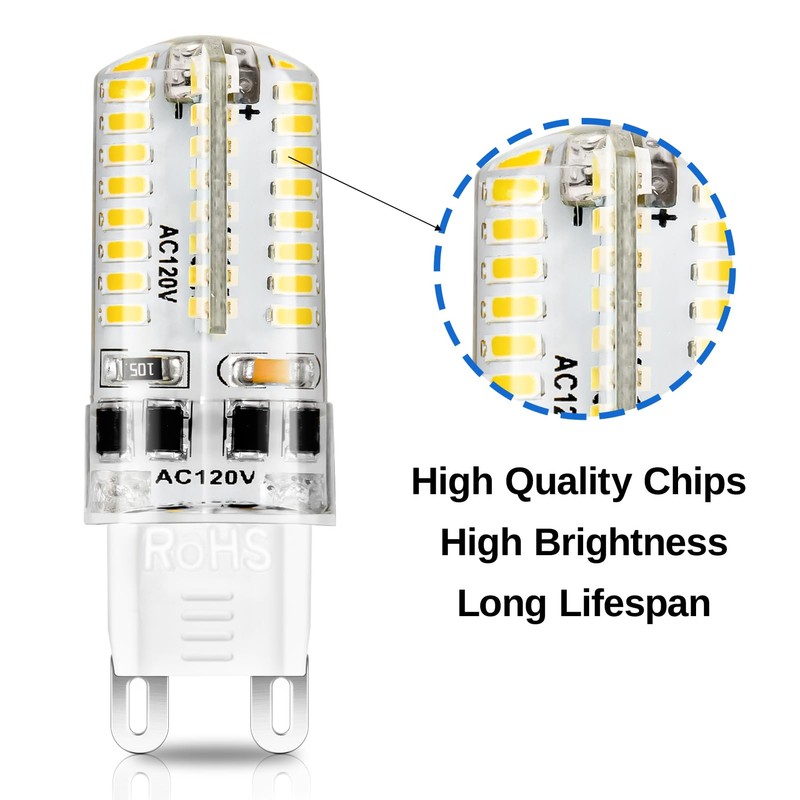 YGS-Tech Dimmable G9 LED Bulbs, 4W(35W Halogen Equivalent), 4000K Natural