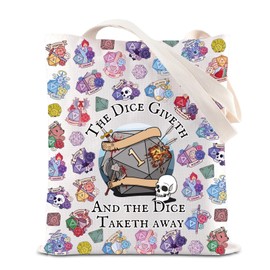 Dice Giveth and The Dice Taketh Away DM Inspire Tote Bag of Holding Players Dices Bag Dragon Games Player Gift (Taketh Away T CA)
