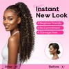 Ponytail Extension - 26" Long Curly 2-in-1 Claw Clip &