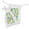 Ambesonne Shabby Flora Fabric Pouch Set of 2, Tropical Botany
