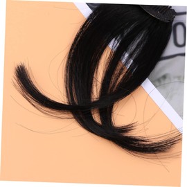 WOONEKY Clip in Air Fringe Bangs for Women Black 1 Piece Mini Front Hair Extension Easy to Wear Hair Accessories for Everyday Use