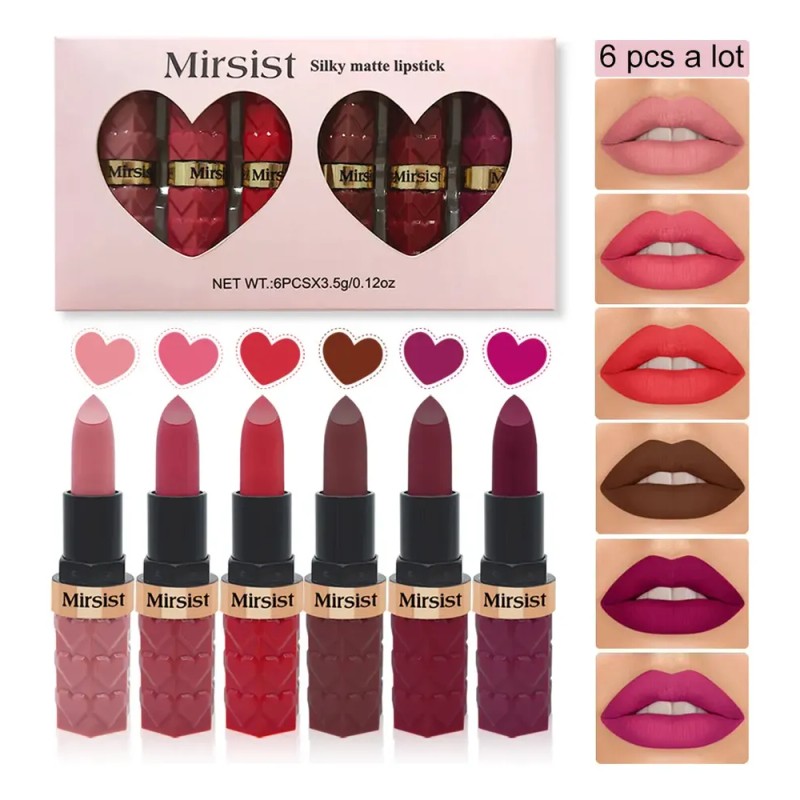 Set De Lápiz Labial Mate Transferproof, Maquillaje De Labios