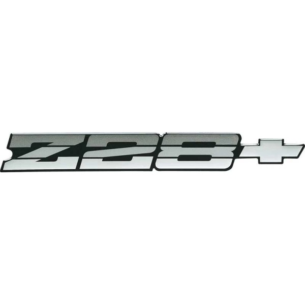 OER 1983-84 Camaro Z28 Rear Panel Emblem Tri-Color Charcoal