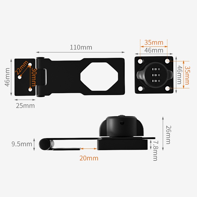 Safety Hasp Lockable, 4.3 Inch Hasp Lockable, Hasp Safety Hasp