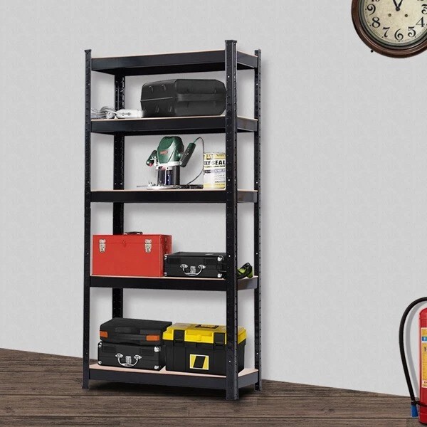 Unbranded 5 Tiers Metal Shelving Rack Unit Garage Storage Shelf