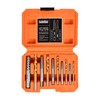 Luckyway 10-Piece Screw Extractor and Left Hand Drill Bit Set,