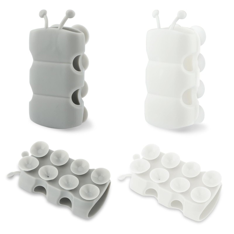 4pcs Silicone Shower Head Holder, Universal Relocatable Shower Head Suction