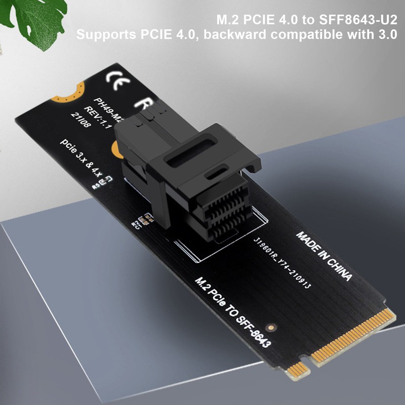M.2 PCIE 4.0 to SFF8643 U2 Adapter M.2 NVME to