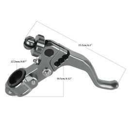 PRO CAKEN 7/8" 22mm Universal Motorcycle CNC Short Stunt Clutch Lever Clutch Handlebar with Grips Donuts for Most Motorcycles Dirt Bike-Titanium