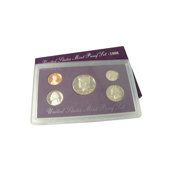 US Mint 1988 Proof Set, 5 Coins