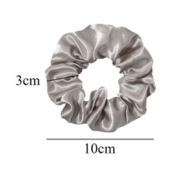 Qiwenr 12Pcs Silk Hair Scrunchies for Women, 6 Colour Soft and Silky Hair Accessories for Ladies, Lengthening Satin Scrunchies for Hair, for Thick Thin Curly Hair (Pink, Gray, Brown, Black)