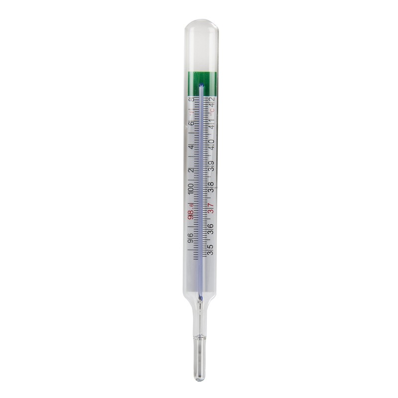 Geratherm Mercury Free Oral Glass Thermometer, Pack of 2