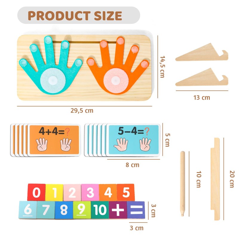 XIAPIA Montessori Toy from 1, Educational Toy, Mathematical Manipulations, Number