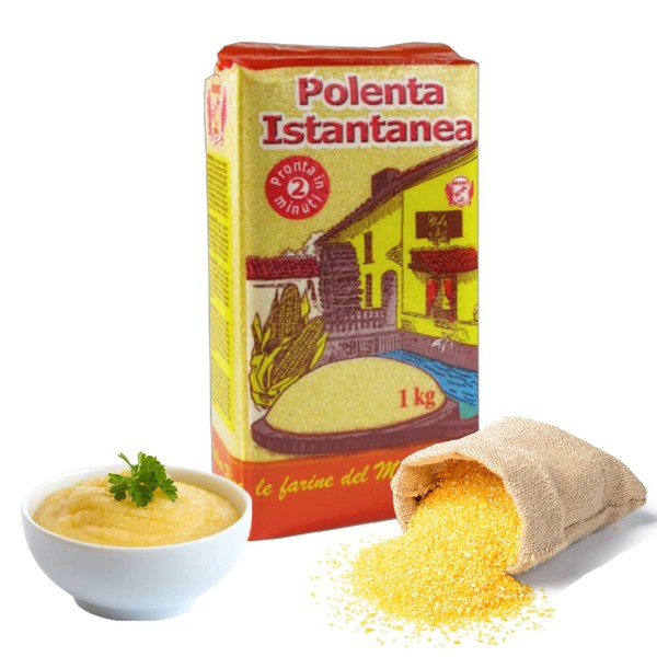 Molino Riva Instant Polenta 2.2 lb | Ready in 2 Minutes| Pack of 3
