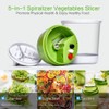 Spiral Vegetable Slicer, Manual Spiral Chopper with 3 Blades and
