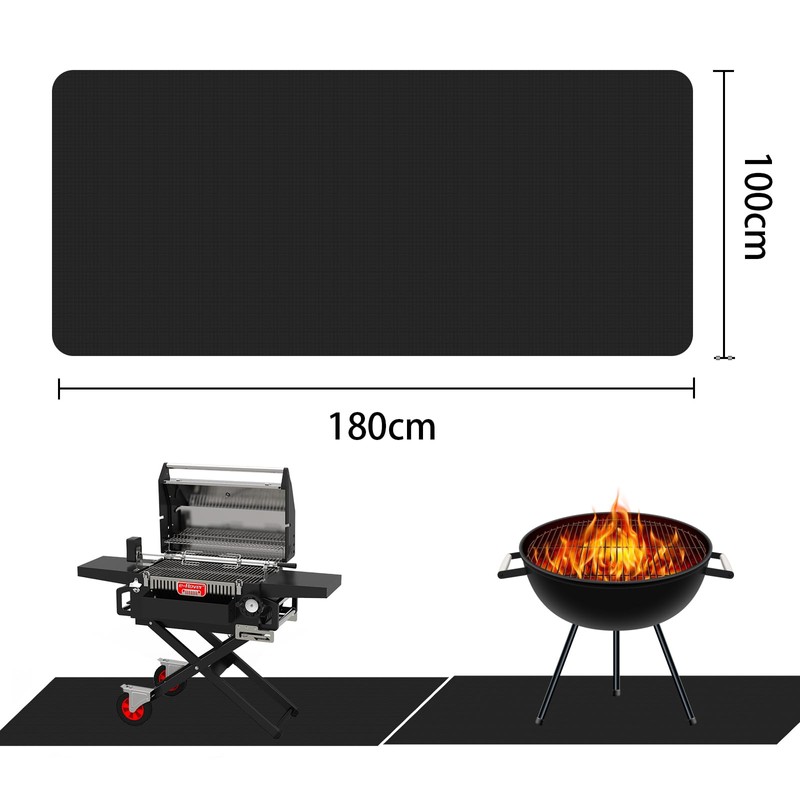 Fireproof Mat - 100 x 182 cm, Foldable Grill Mat,