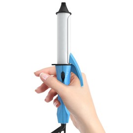 Mini Curling Iron for Short Hair, Travel Size 1 Inch Ceramic Curling Iron, Heat-Up Fast Curling Wand with Adjustable Temperature Portable Hair Curler, Blue